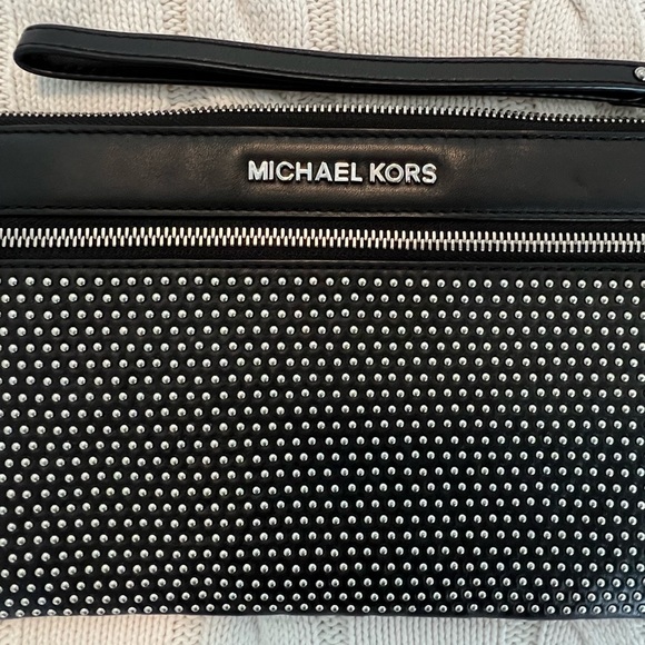 Michael Kors large studded clutch. EUC. - Picture 5 of 12